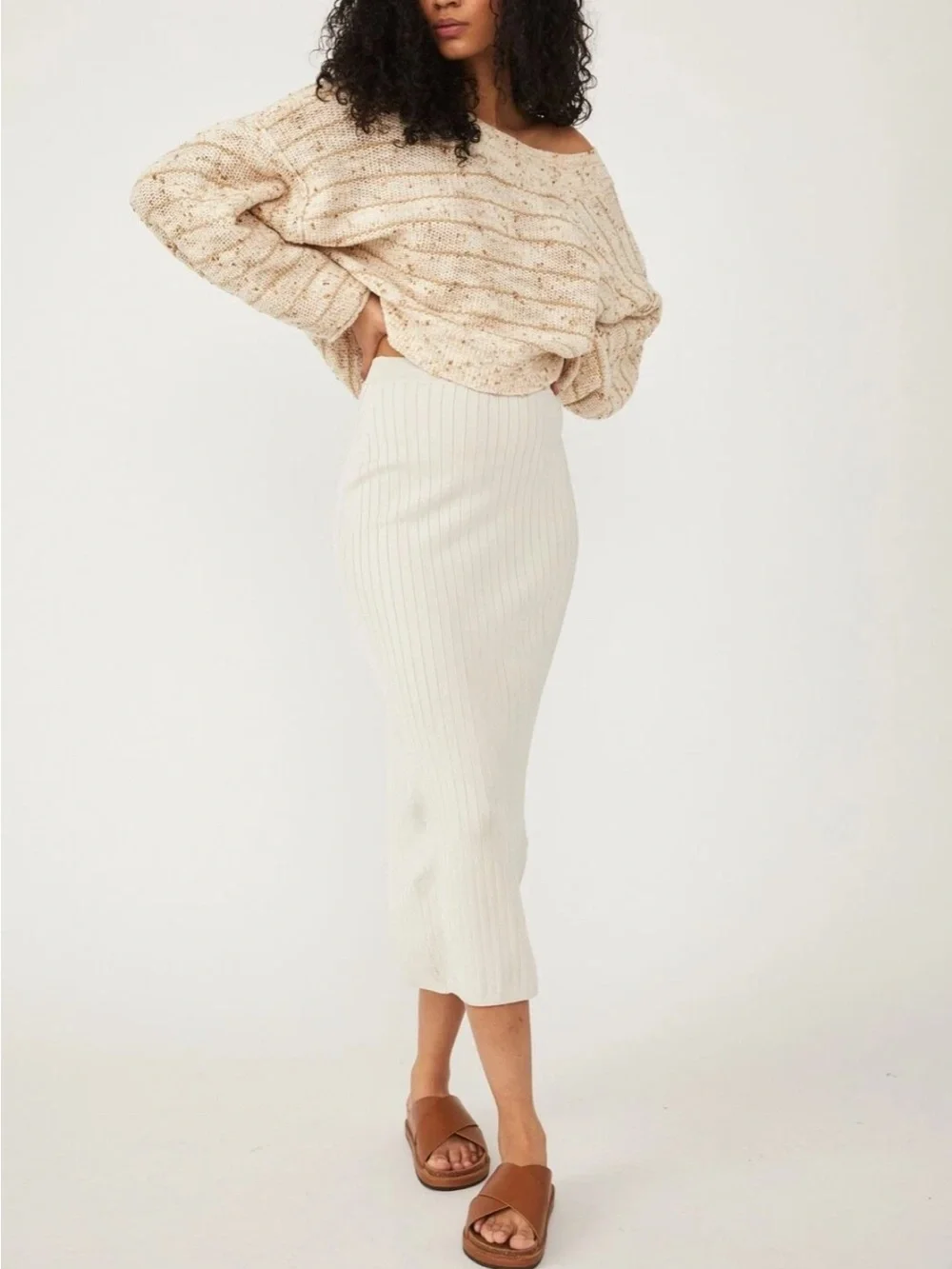 NWOT Free People Women’s Beach To Night Midi Swit Skirt. Size Medium.